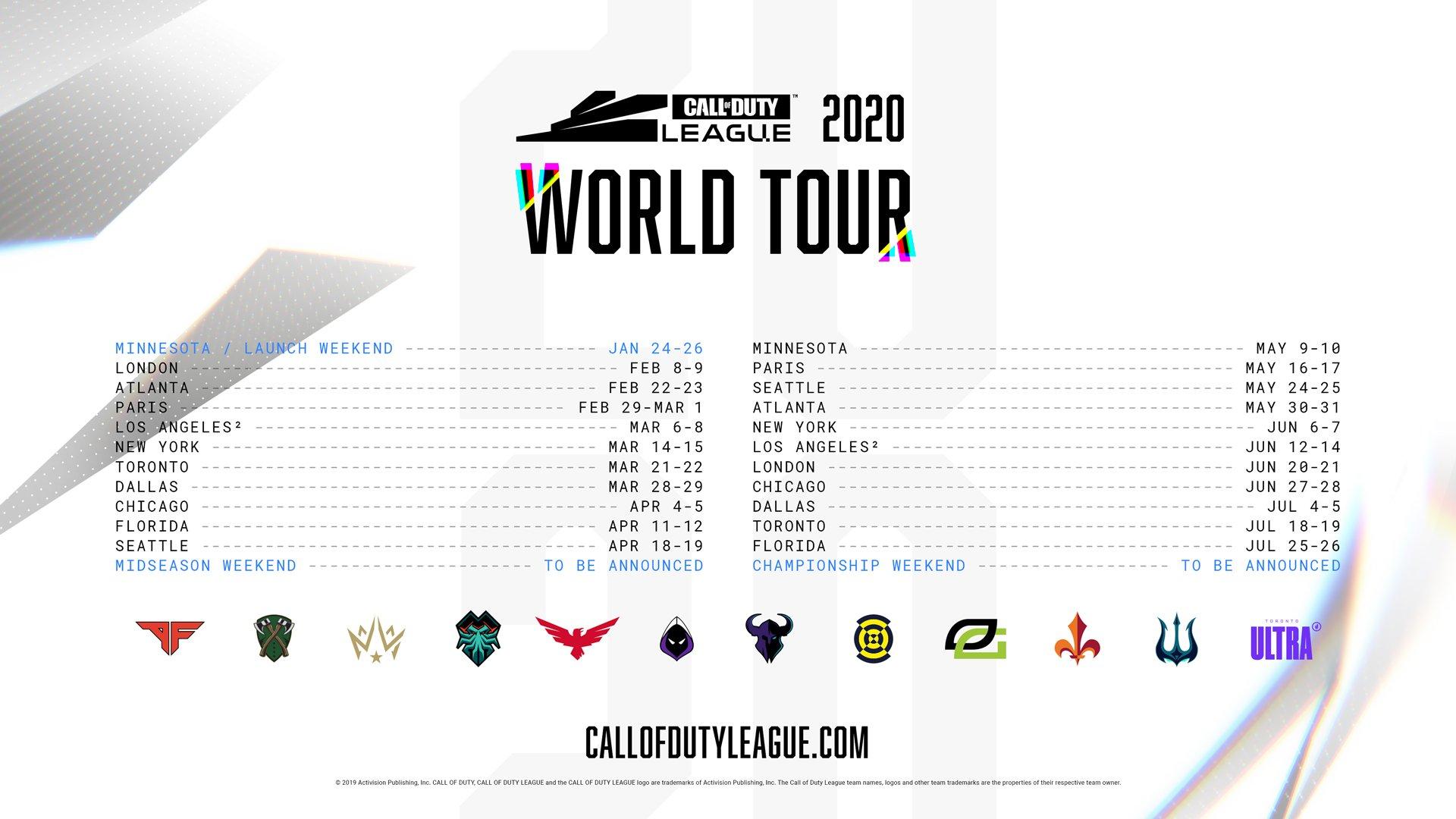 Call of Duty League Schedule