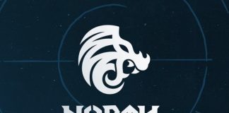 North logo with Nordic stylized lion head insignia and rune-like type face