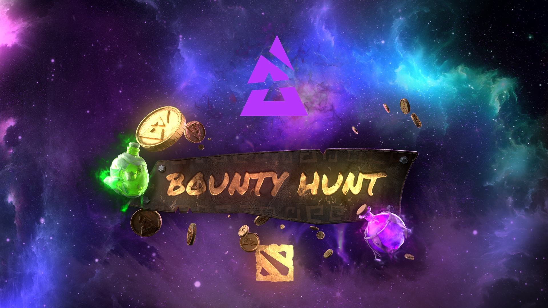 Blast Bounty Hunt key art with Dota 2 icon