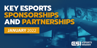 Esports partnerships Jan 2022