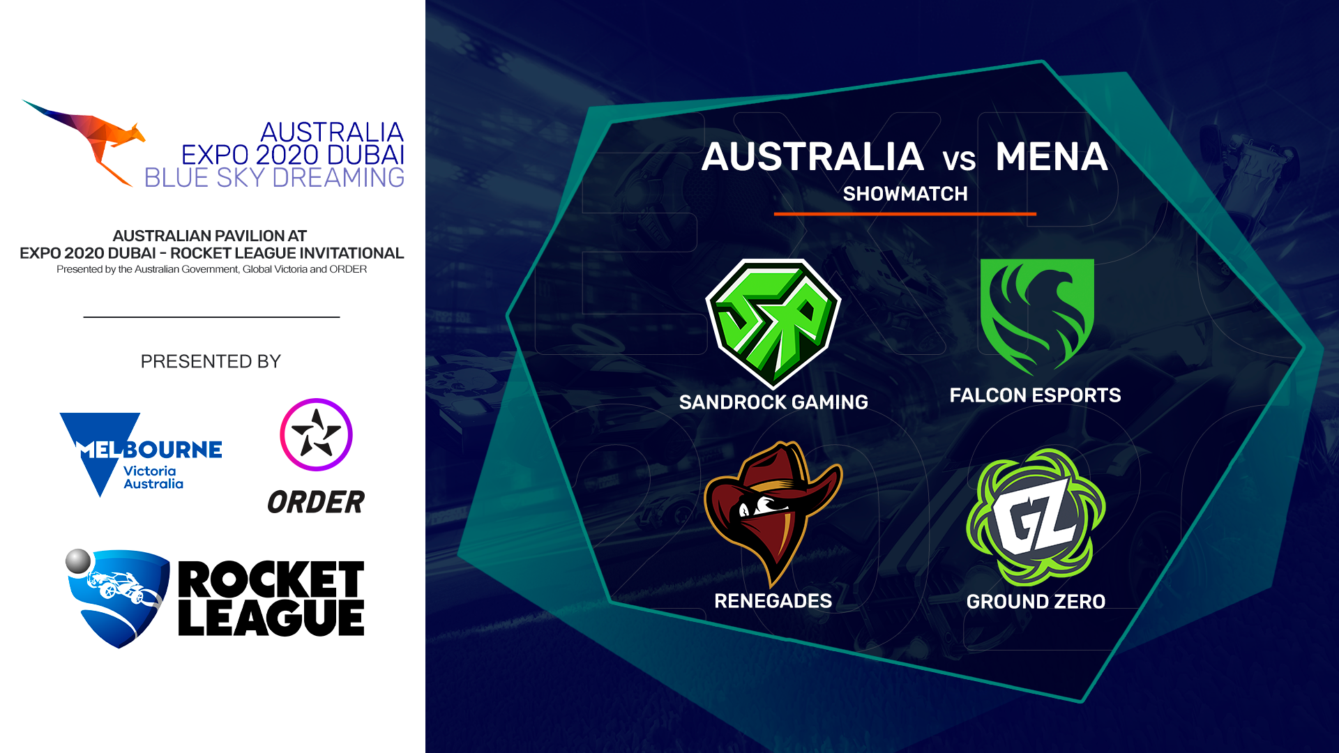 ORDER, Australian and Victorian Governments to host Rocket League Invitational at Expo 2020, Nexus Gaming LLC