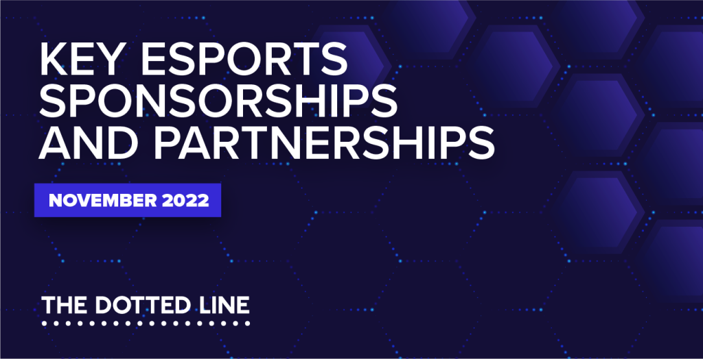 key esports sponsorships roundup November 2022