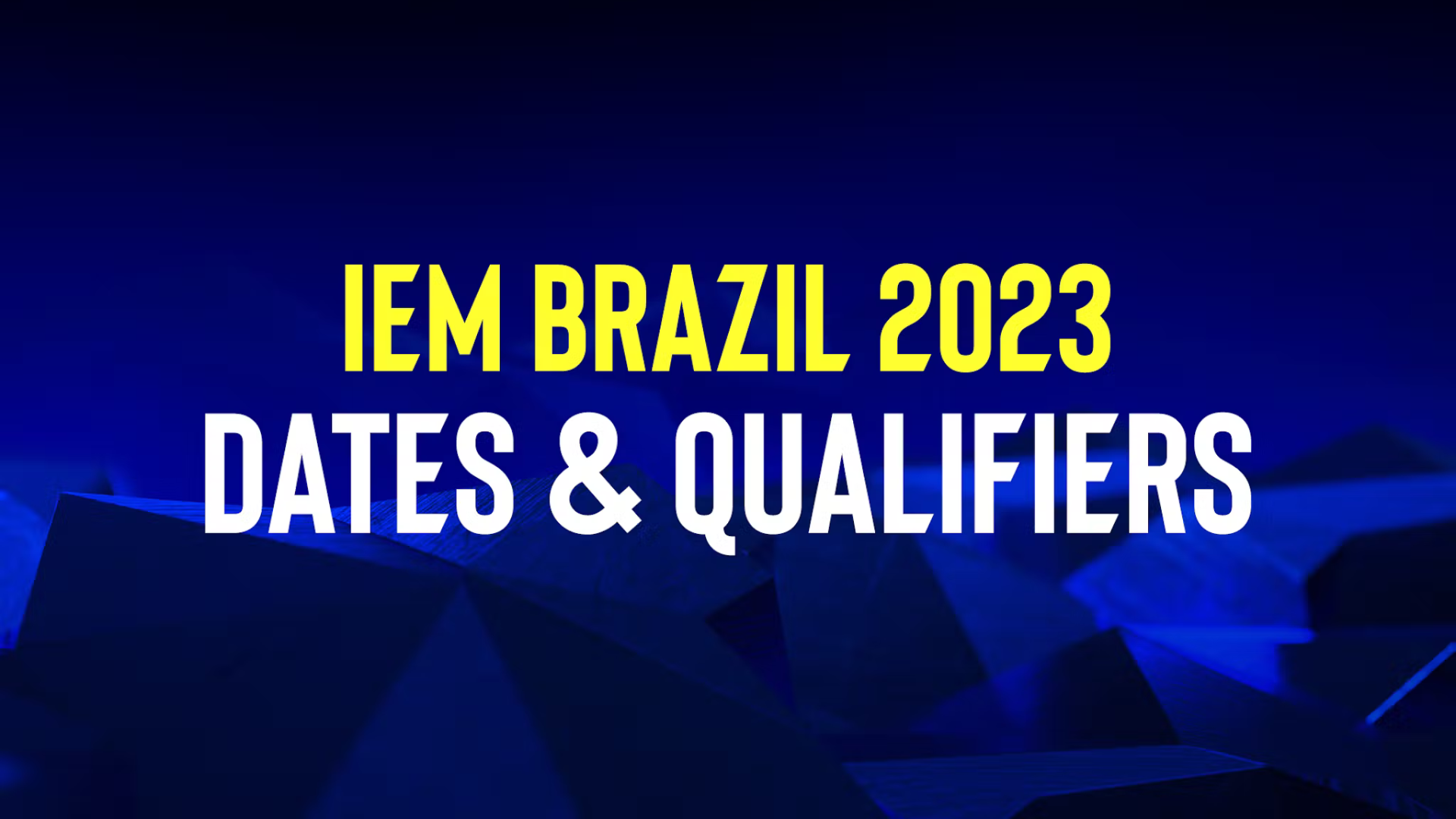 IEM Brazil 2023 announced; details and dates revealed