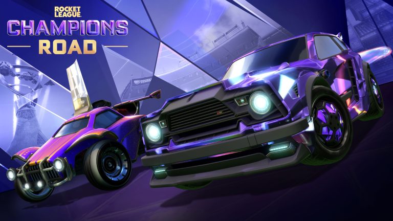 Key art of Rocket League's Champions Road in-game event 2023.