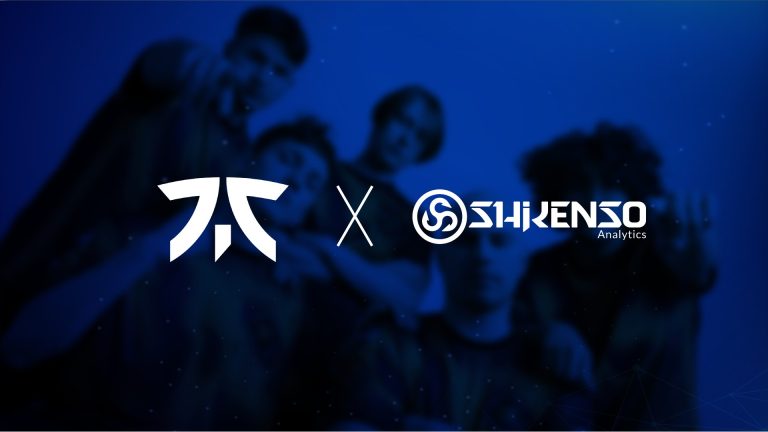 Image of Fnatic and Shikenso Analytics logos on blue background featuring Fnatic players