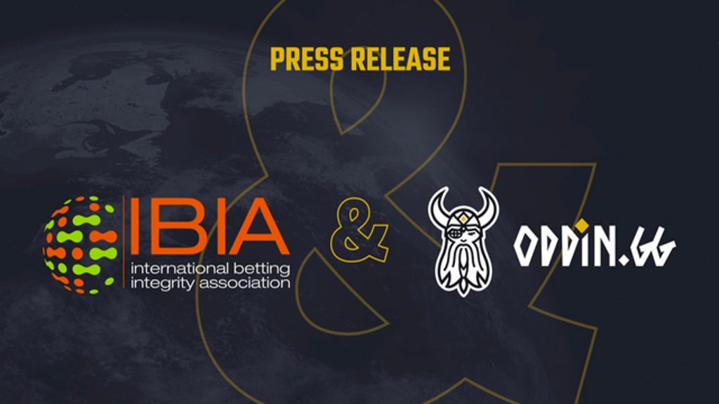 Image of Oddin.gg and IBIA logos on dark grey background
