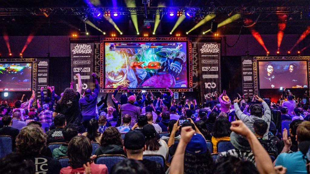 Image of stage at Combo Breaker fighting game event