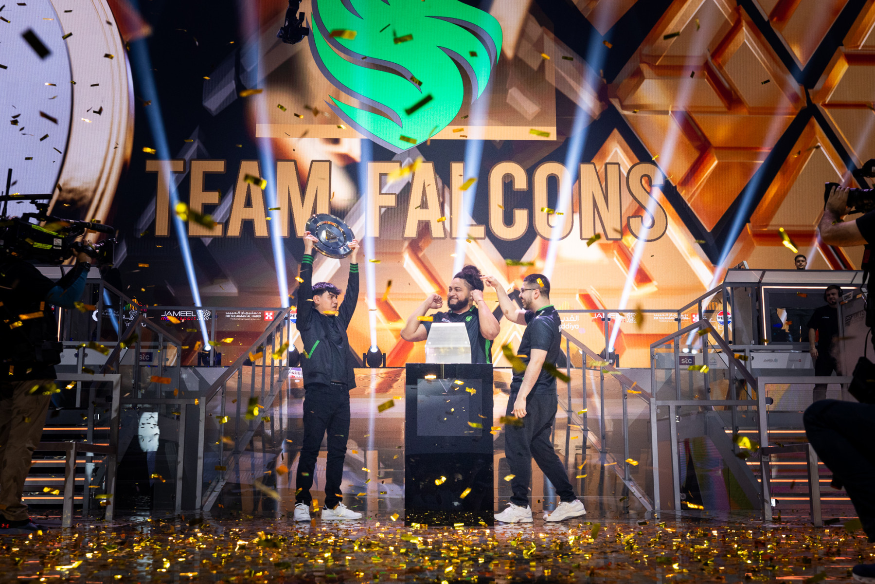 Team Falcons winning a COD Warzone event at the Esports World Cup