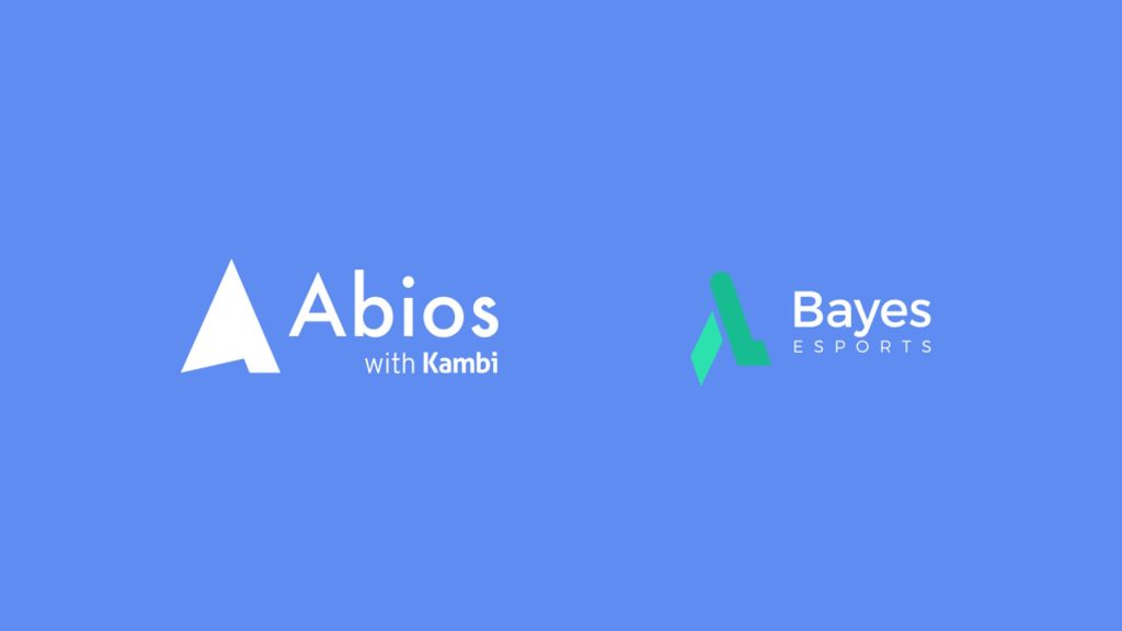 Image of Abios and Bayes Esports logos on a pale blue background