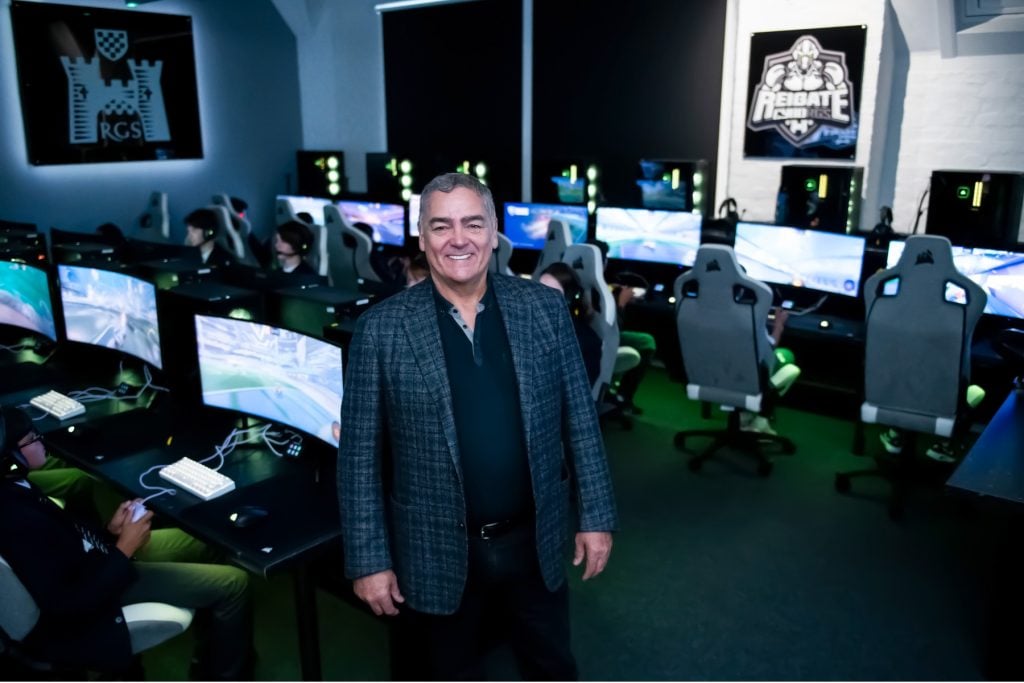 Andy Paul standing in the new Corsair Esports Hub