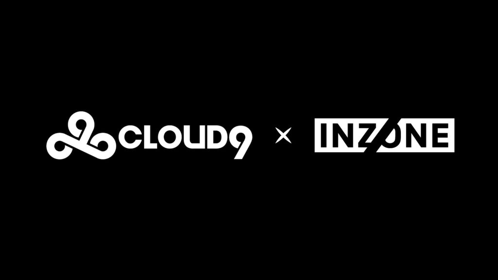 Image of Cloud9 and Sony INZONE logos on a black background