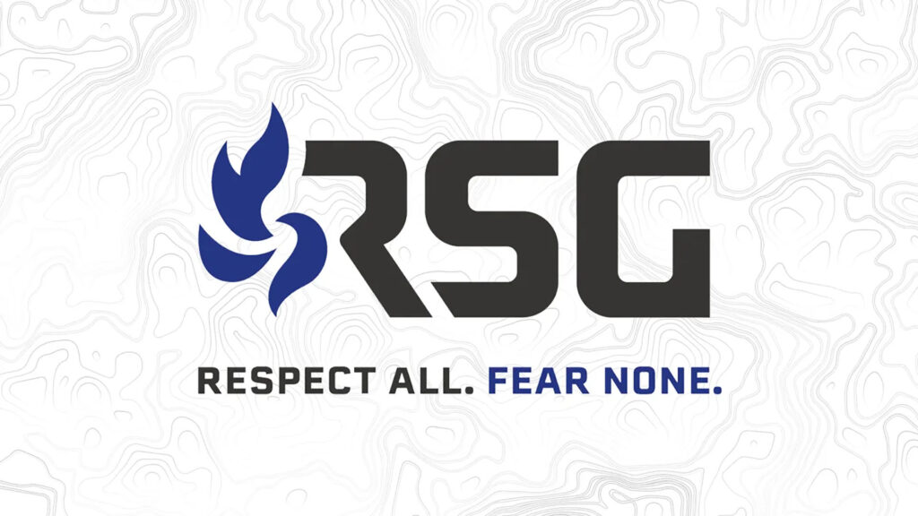 Image of RSG logo on a grey and white background